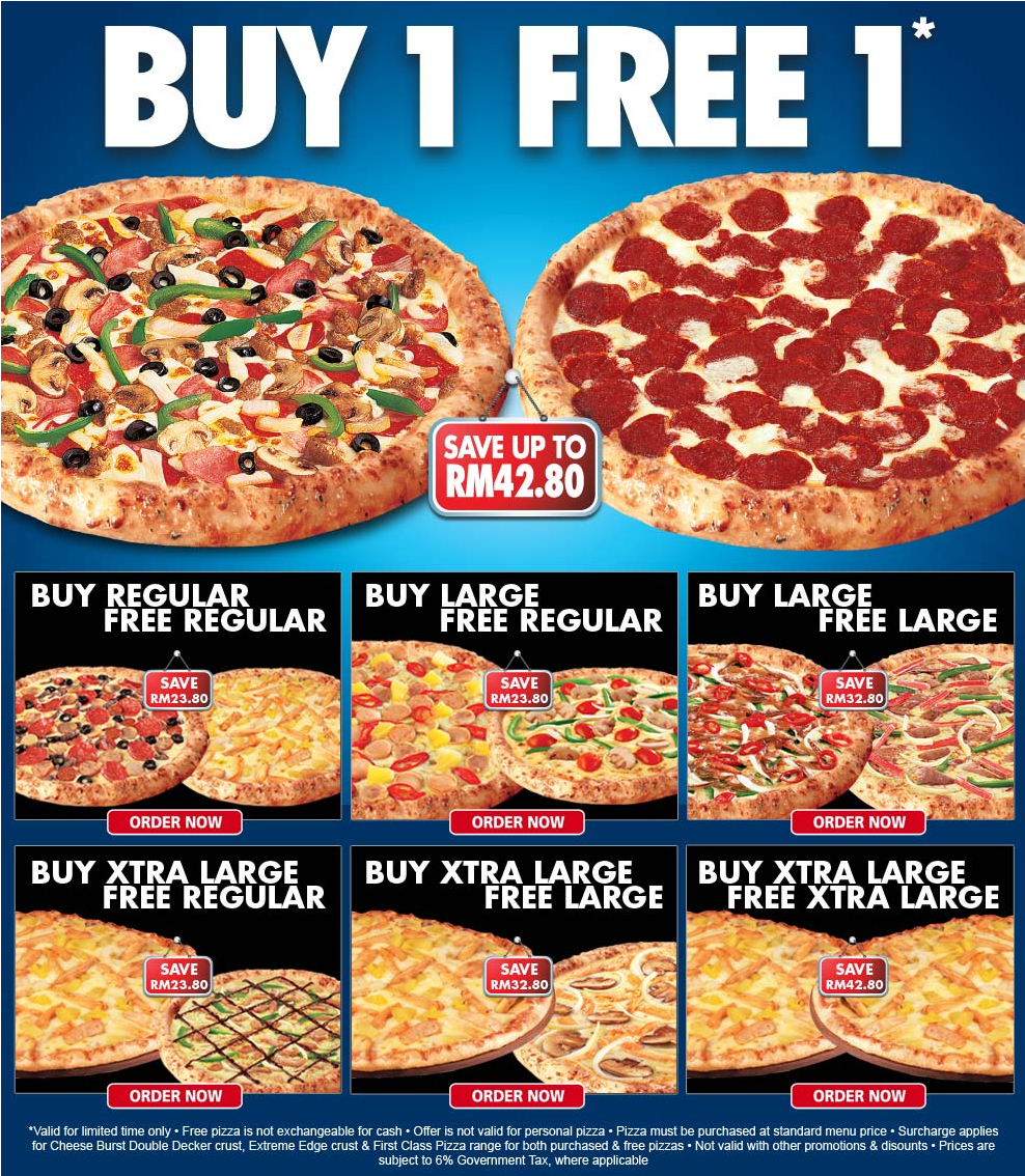 dominos pizza menu buy 1 take 1