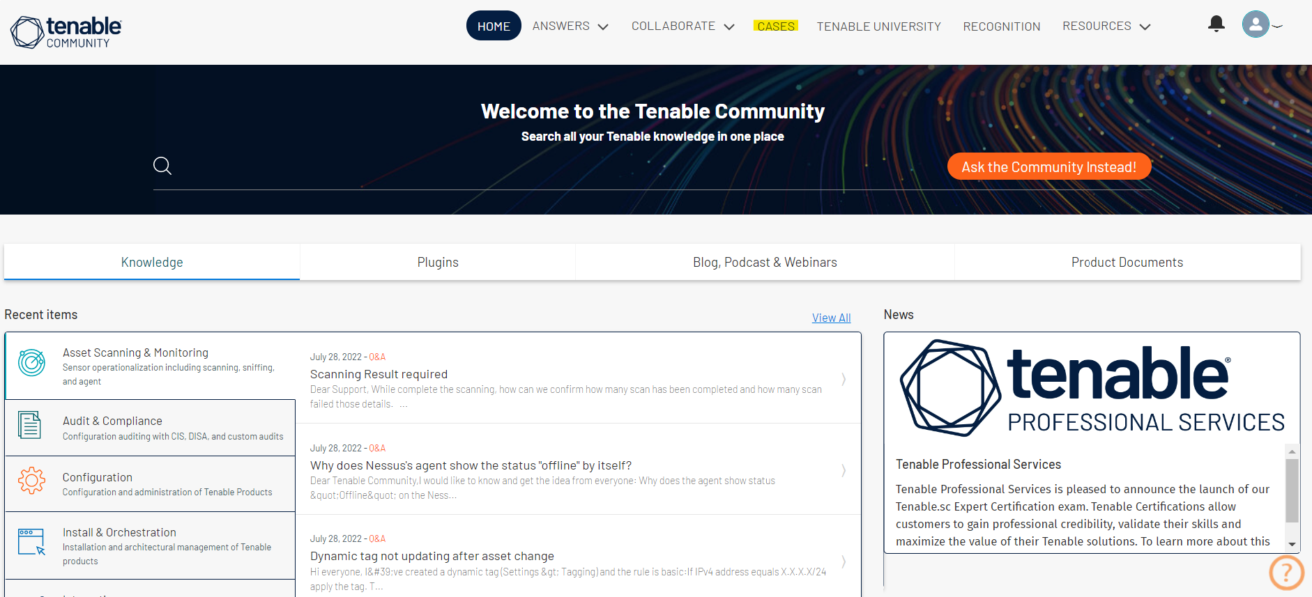 tenable community