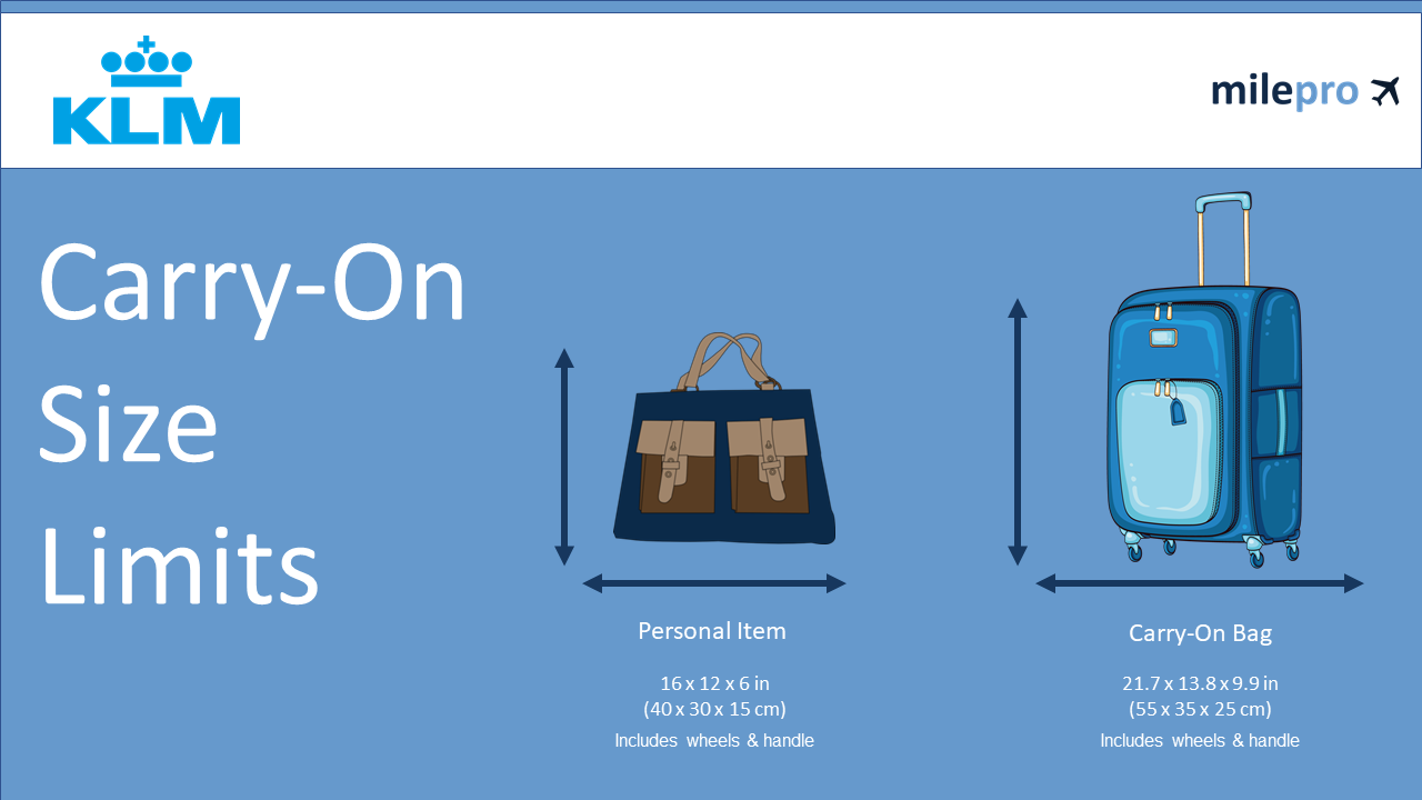 baggage size klm