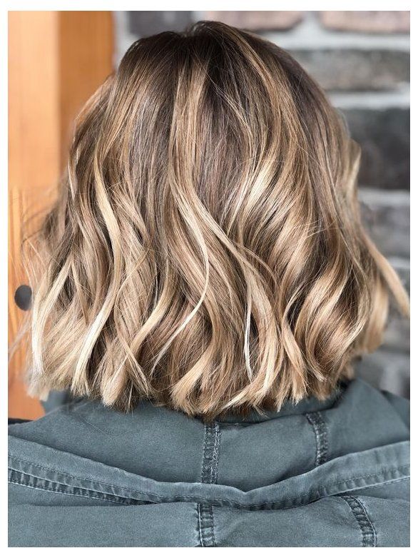 balayage short hair brown