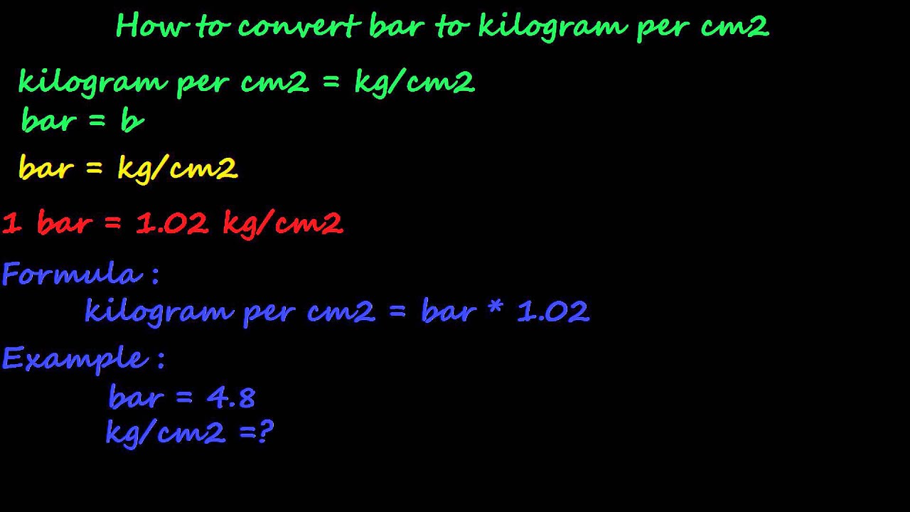 bar to kg per cm2