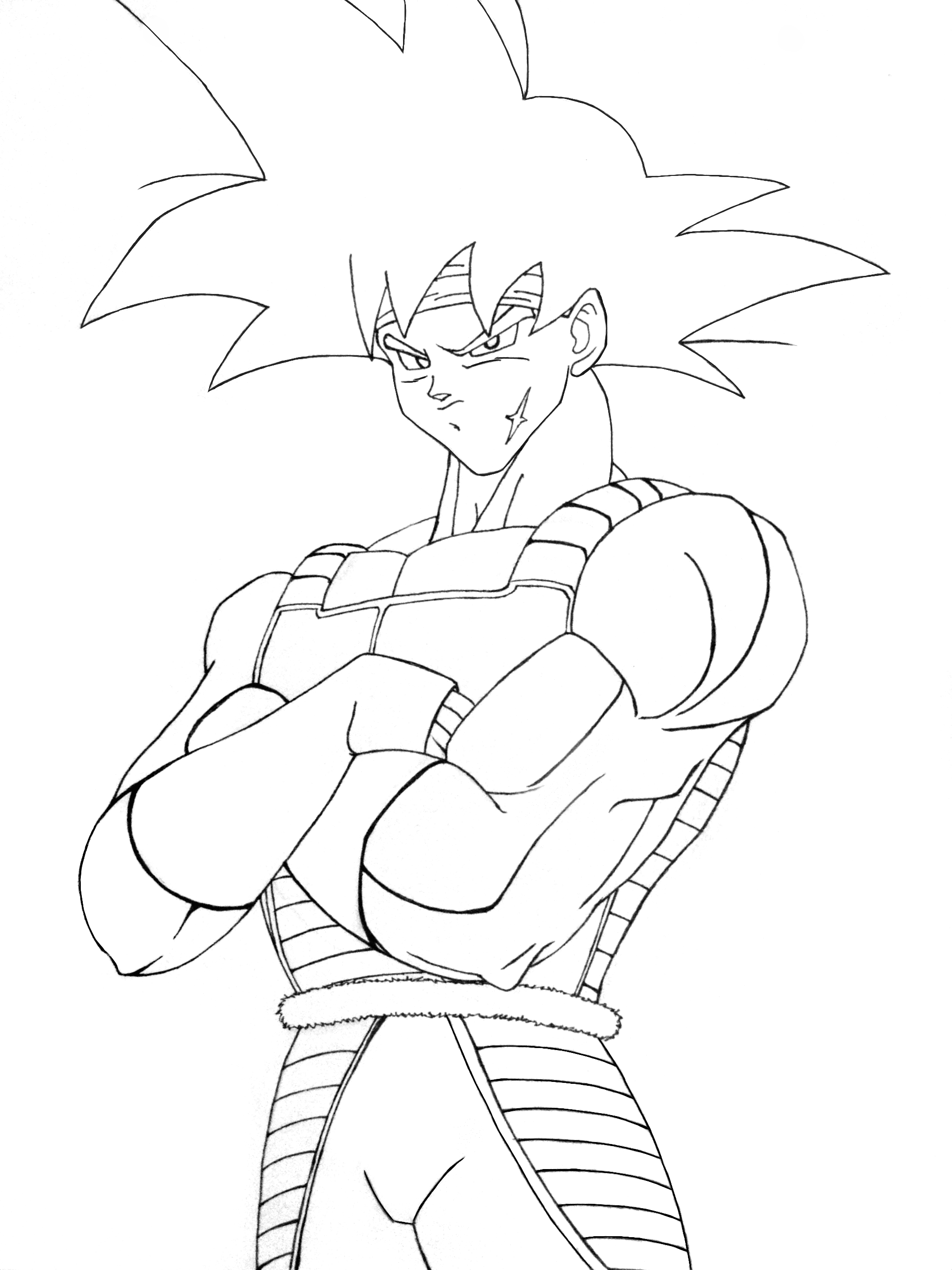 bardock lineart