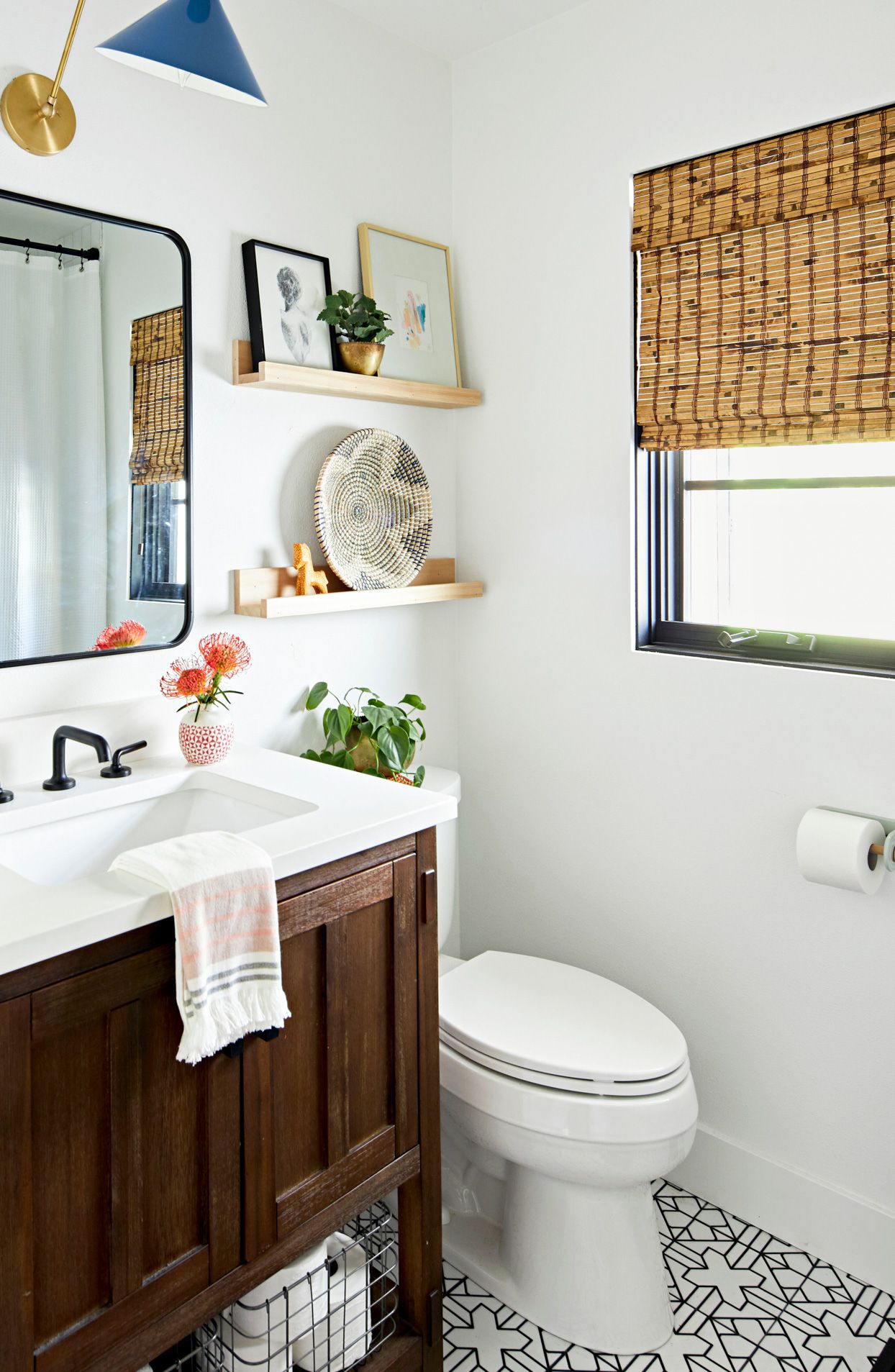 bathroom shelving over toilet