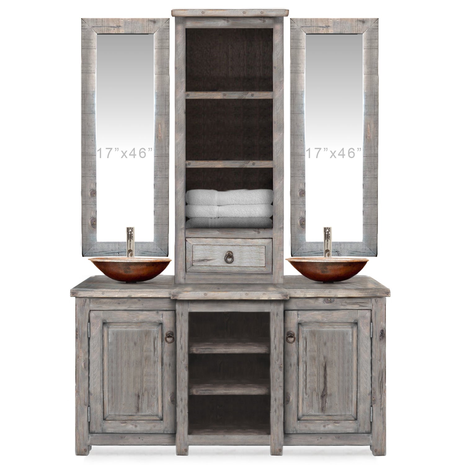 bathroom vanity with tower