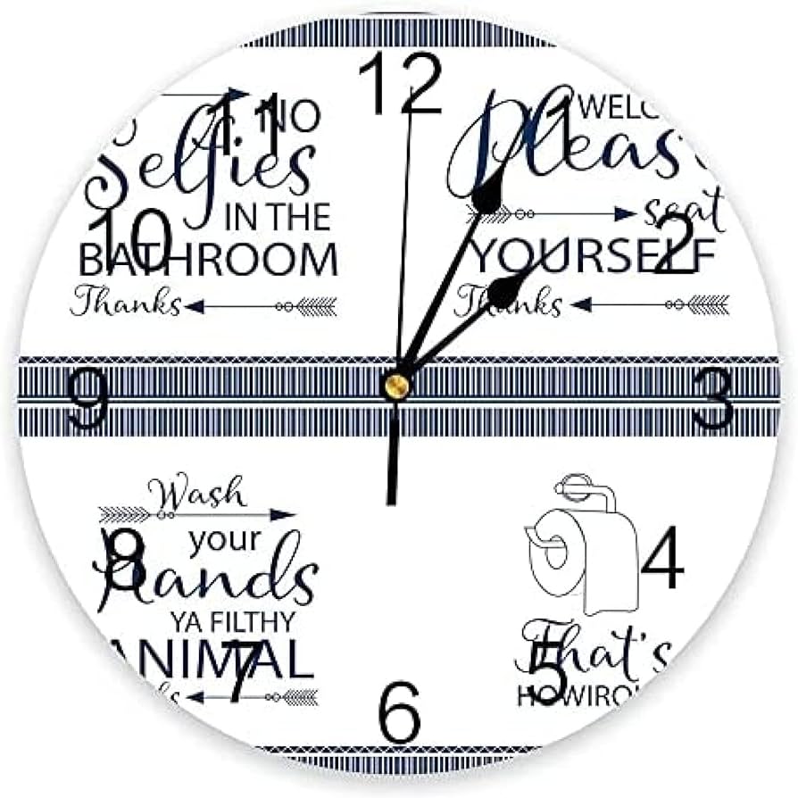 bathroom wall clock