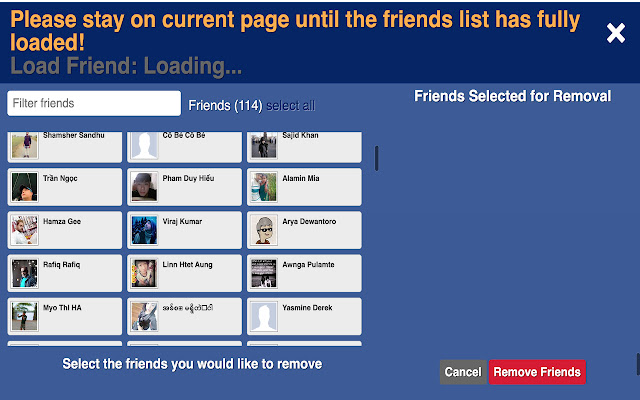 facebook all friends unfriend tool