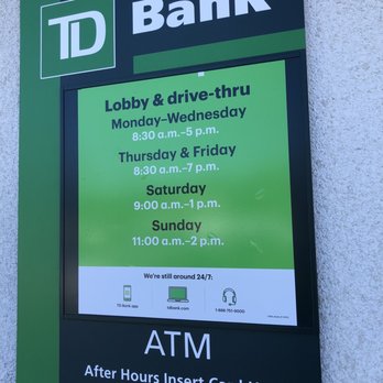 td bank opening hour