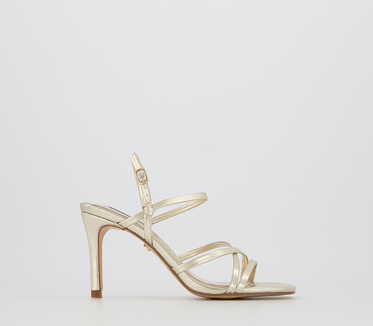 gold strappy sandals mid heel