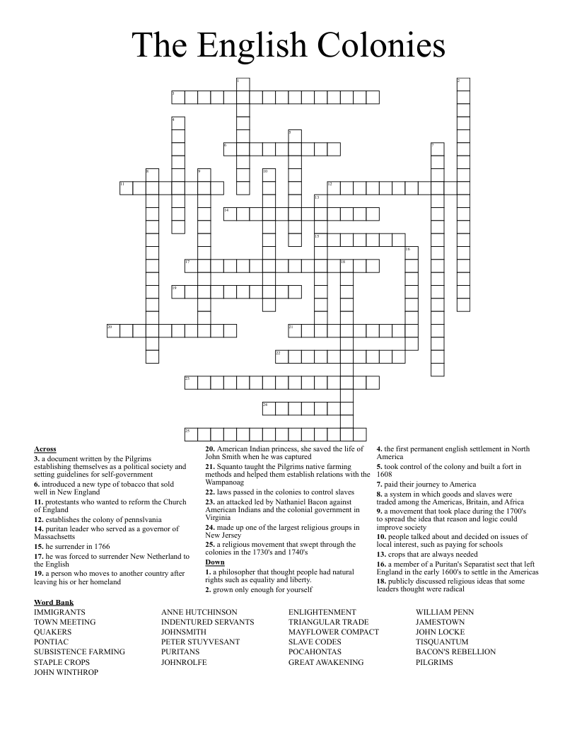 indian princess crossword