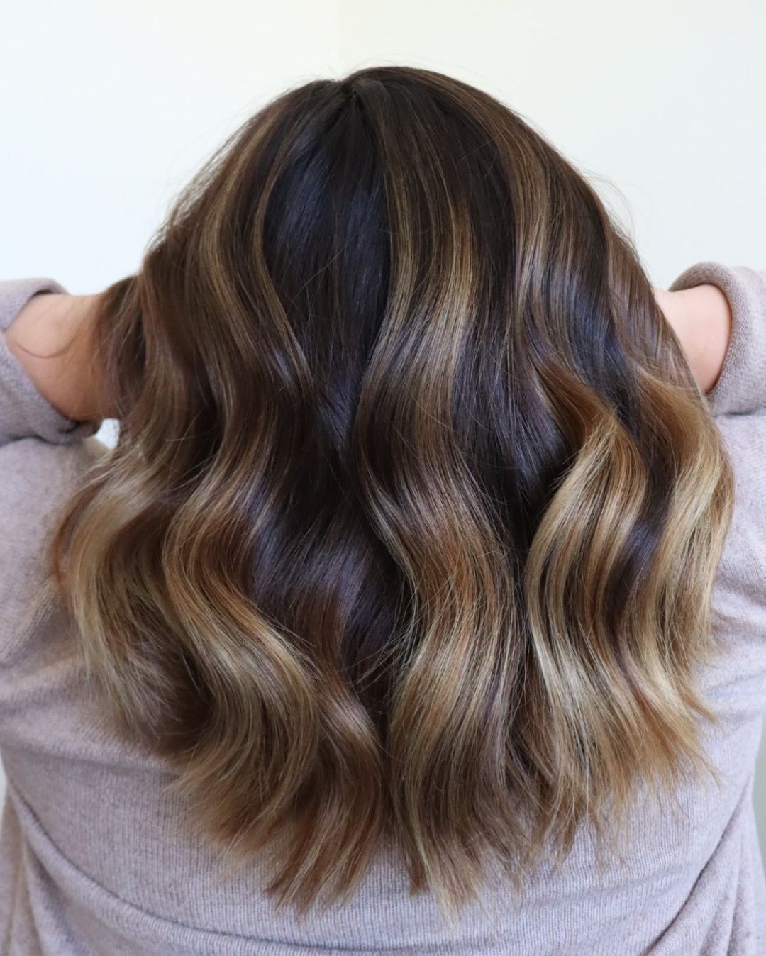 balayage on medium brown hair