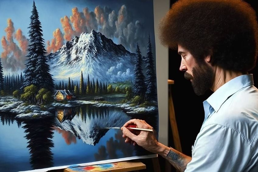 bob ross painting value