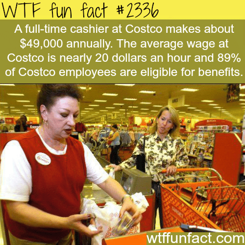 salary of cashier at costco