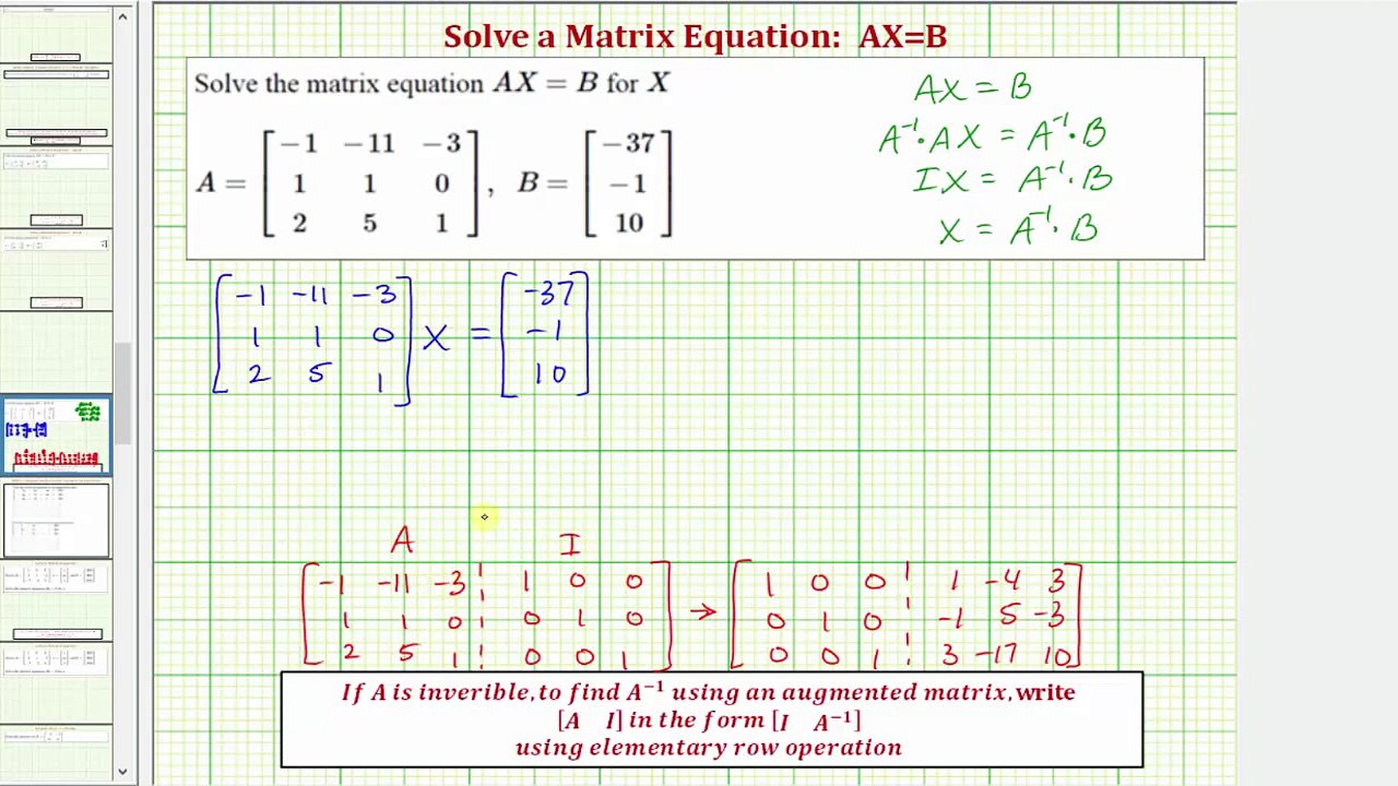 ax b matrix calculator 3x3