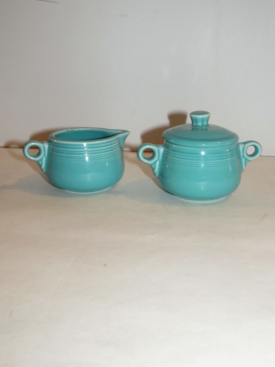 fiestaware sugar and creamer