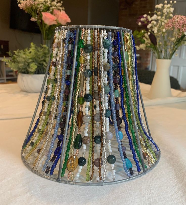 beaded lampshade