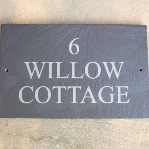 bespoke slate house signs