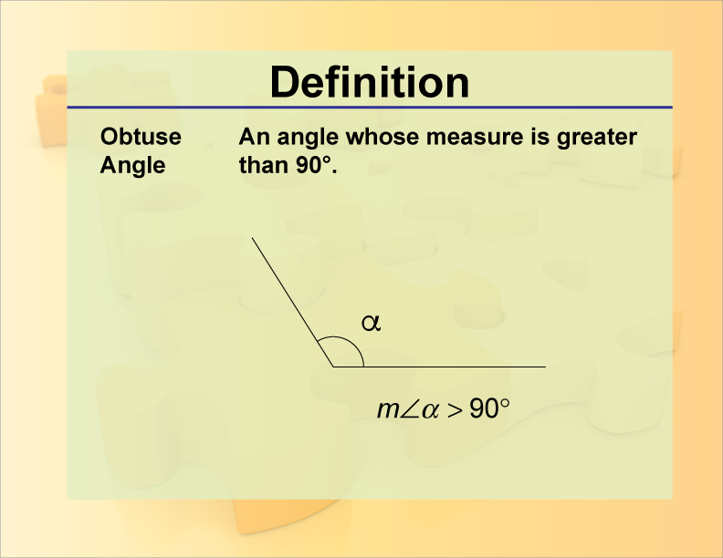 define obtuse angle