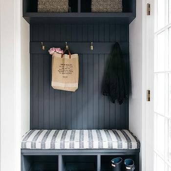 black mudroom bench