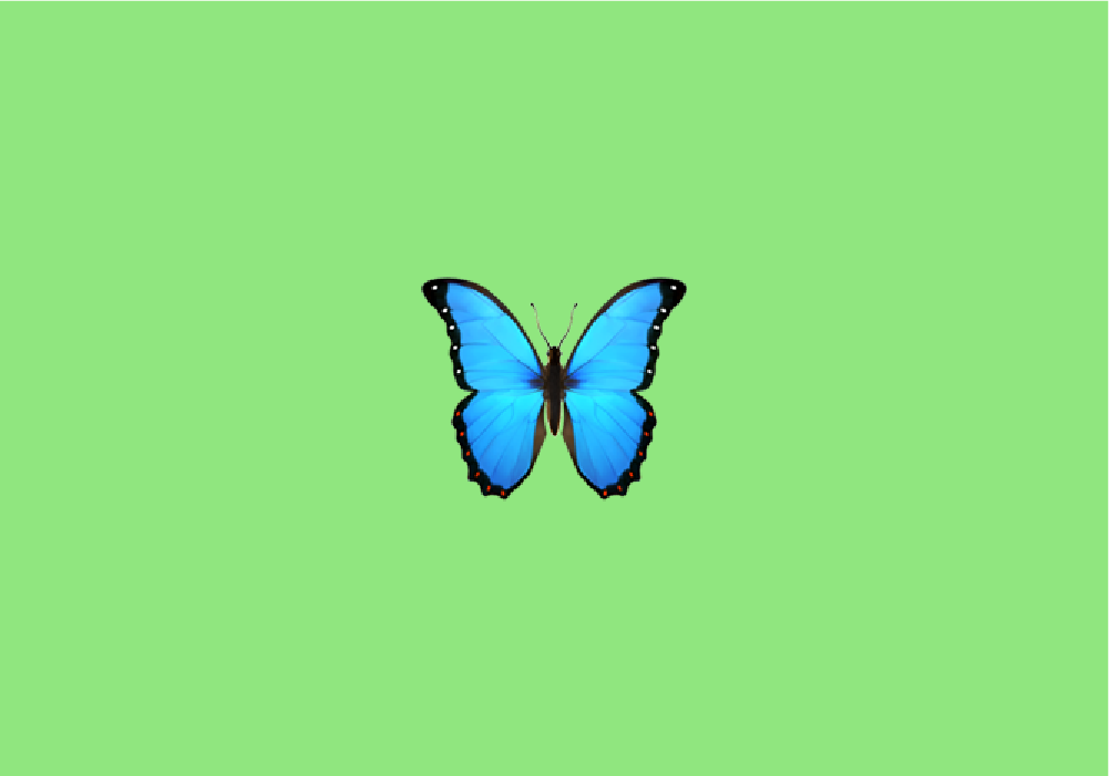 blue butterfly emoji meaning