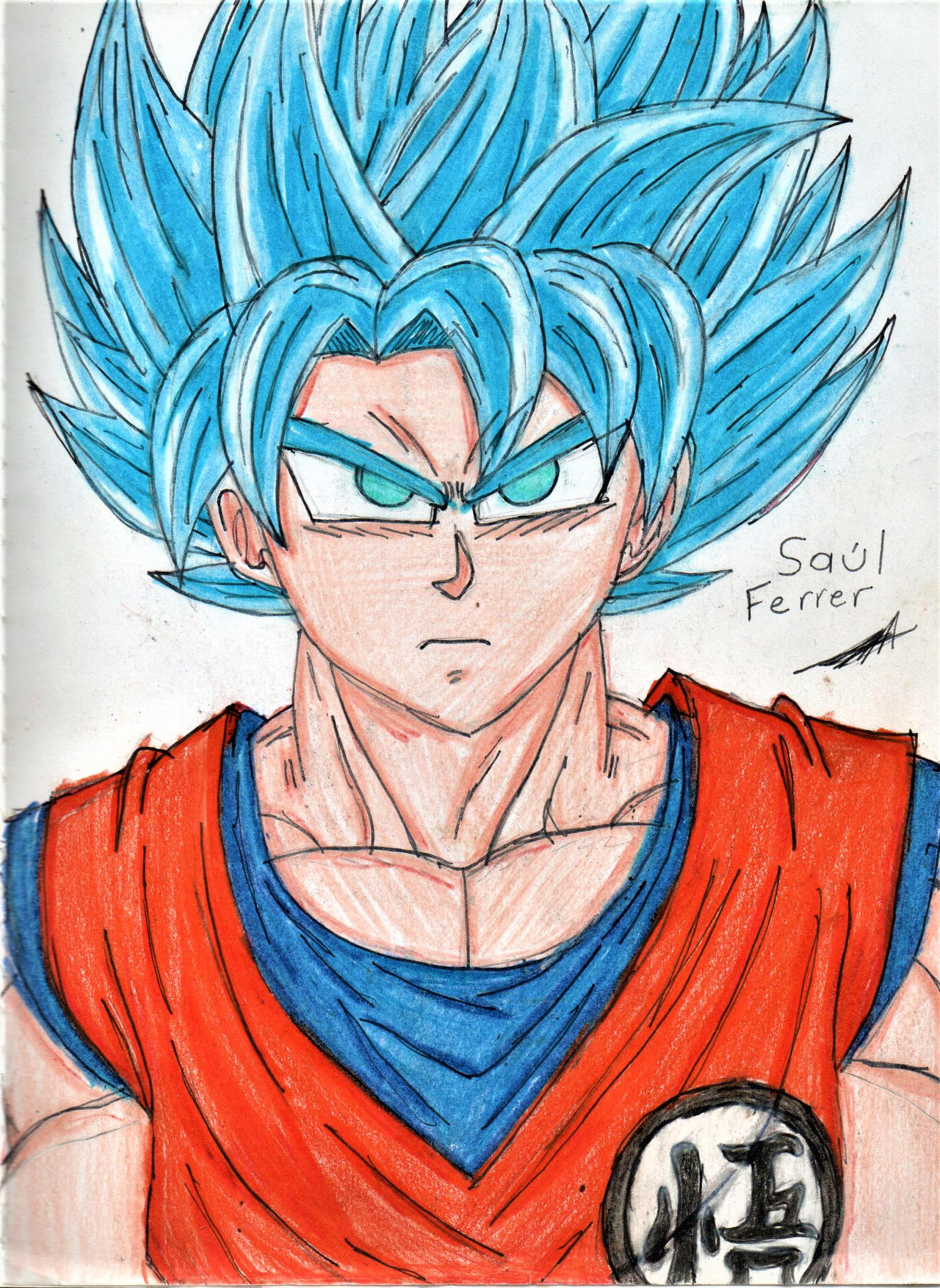 blue dibujos de goku