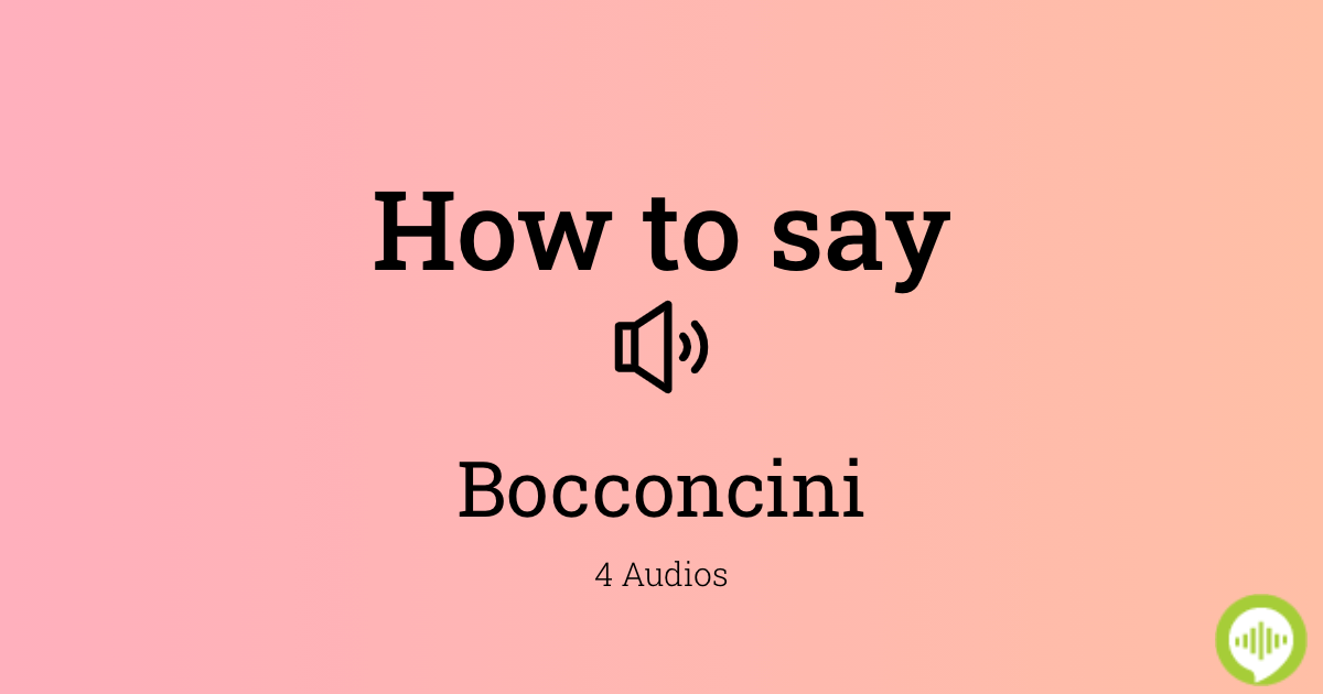 bocconcini pronunciation