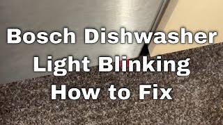 bosch dishwasher flashing red light