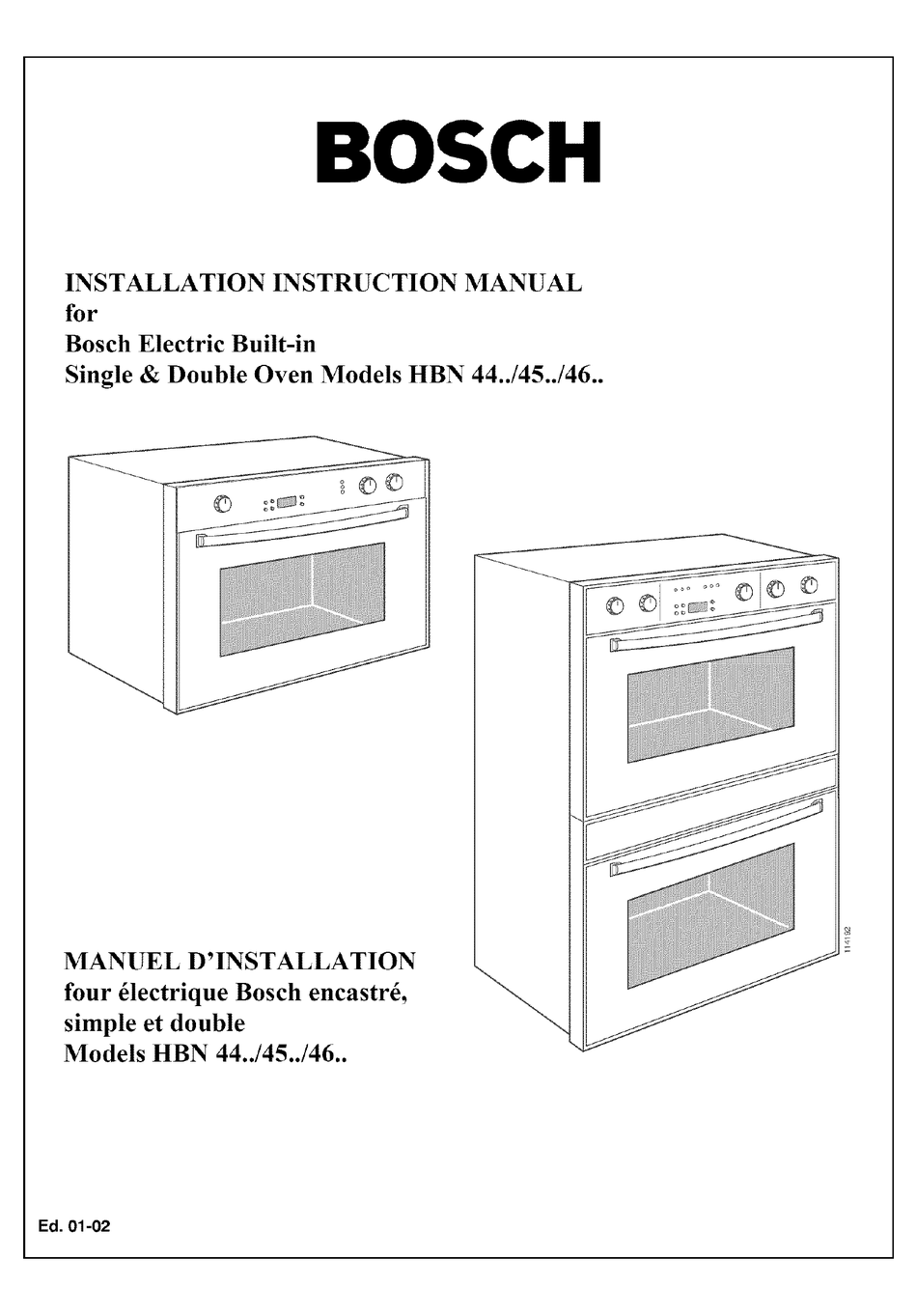 bosch oven instructions