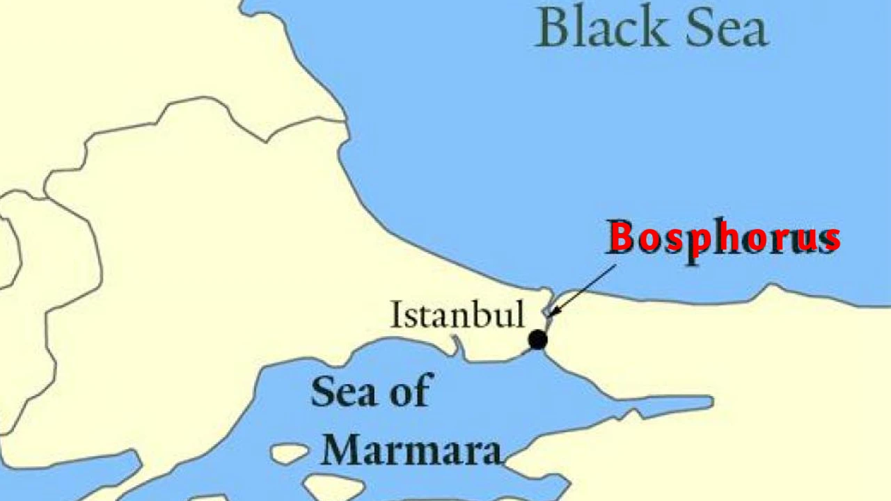 bosphorus strait on world map