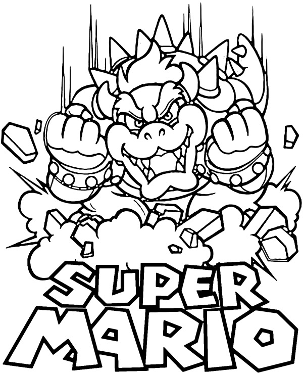 bowser colouring sheet