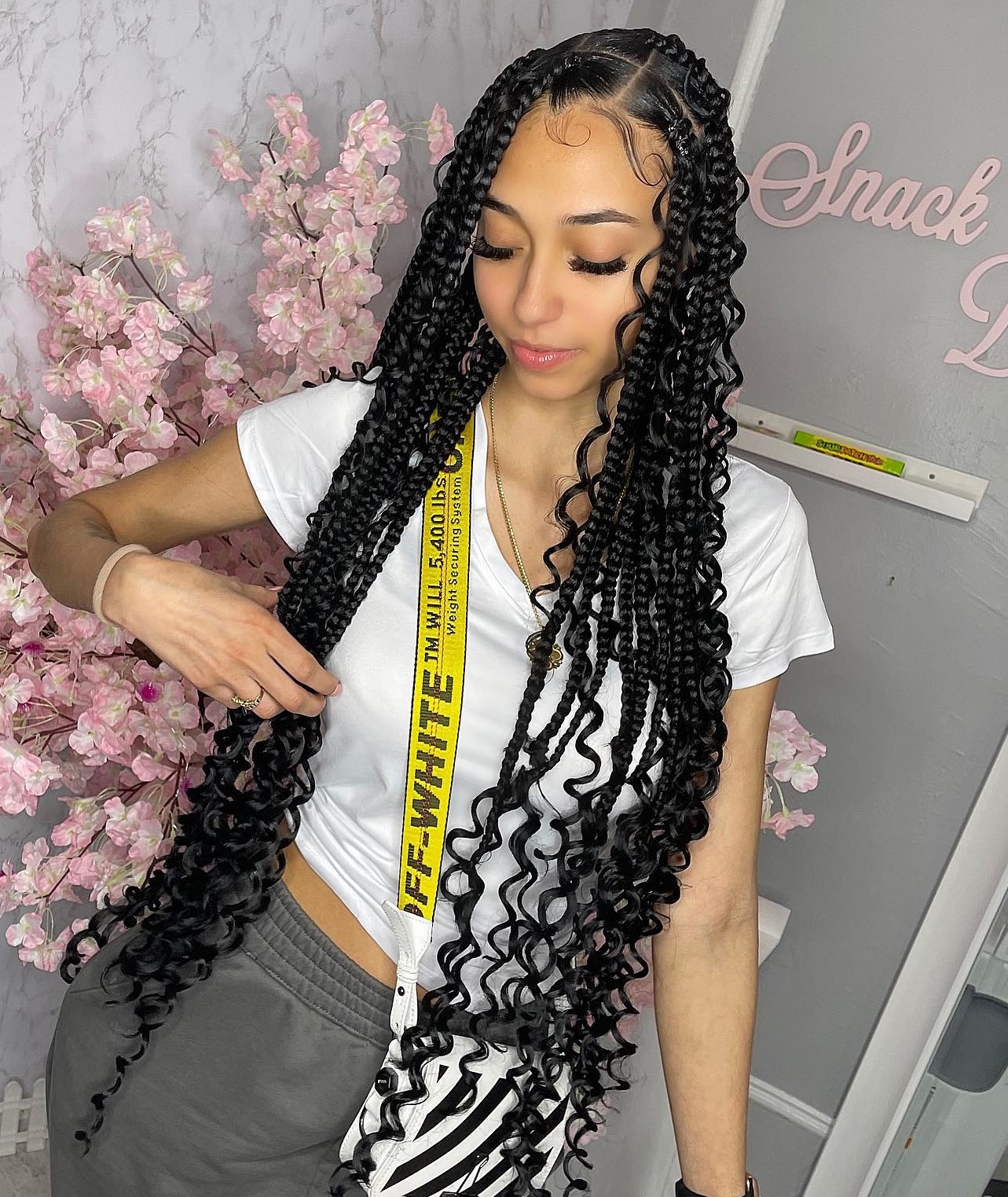 box braids with curls