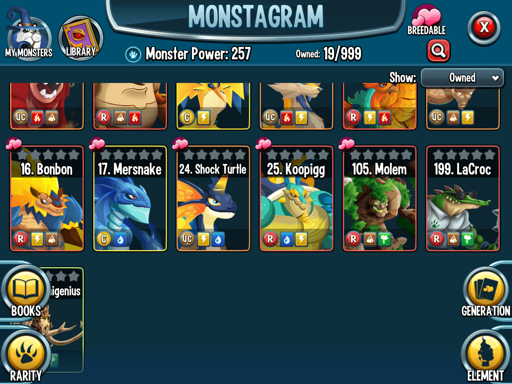 breeding for monster legends