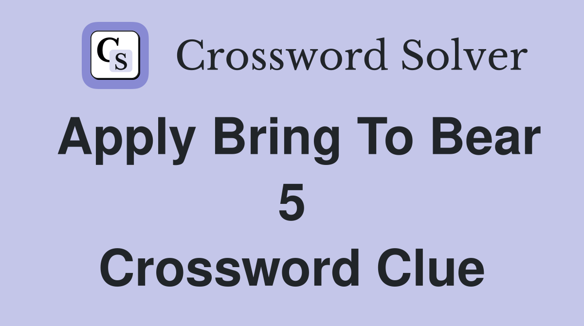 bring about crossword clue