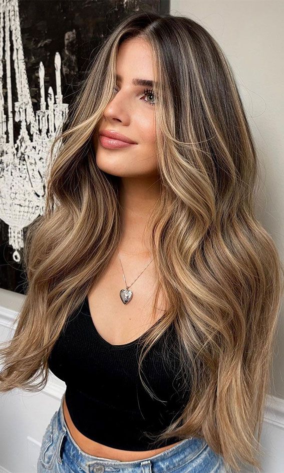 brown hair blond balayage