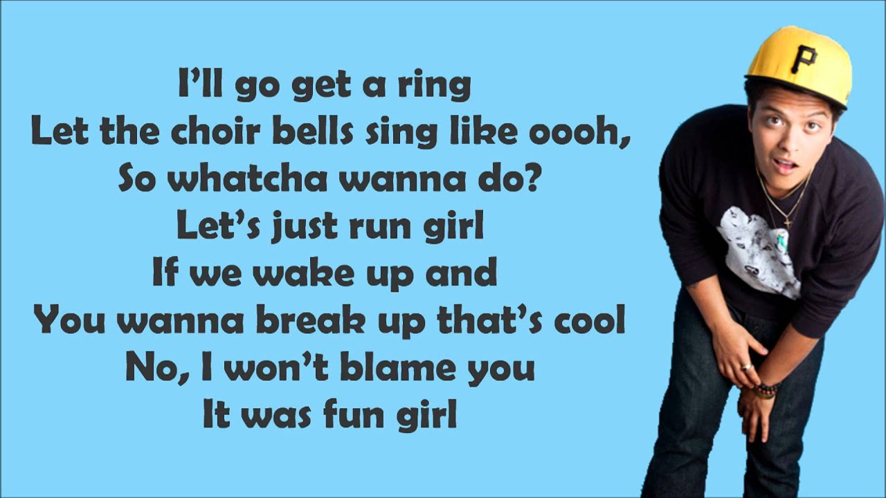 bruno mars i wanna marry you lyrics