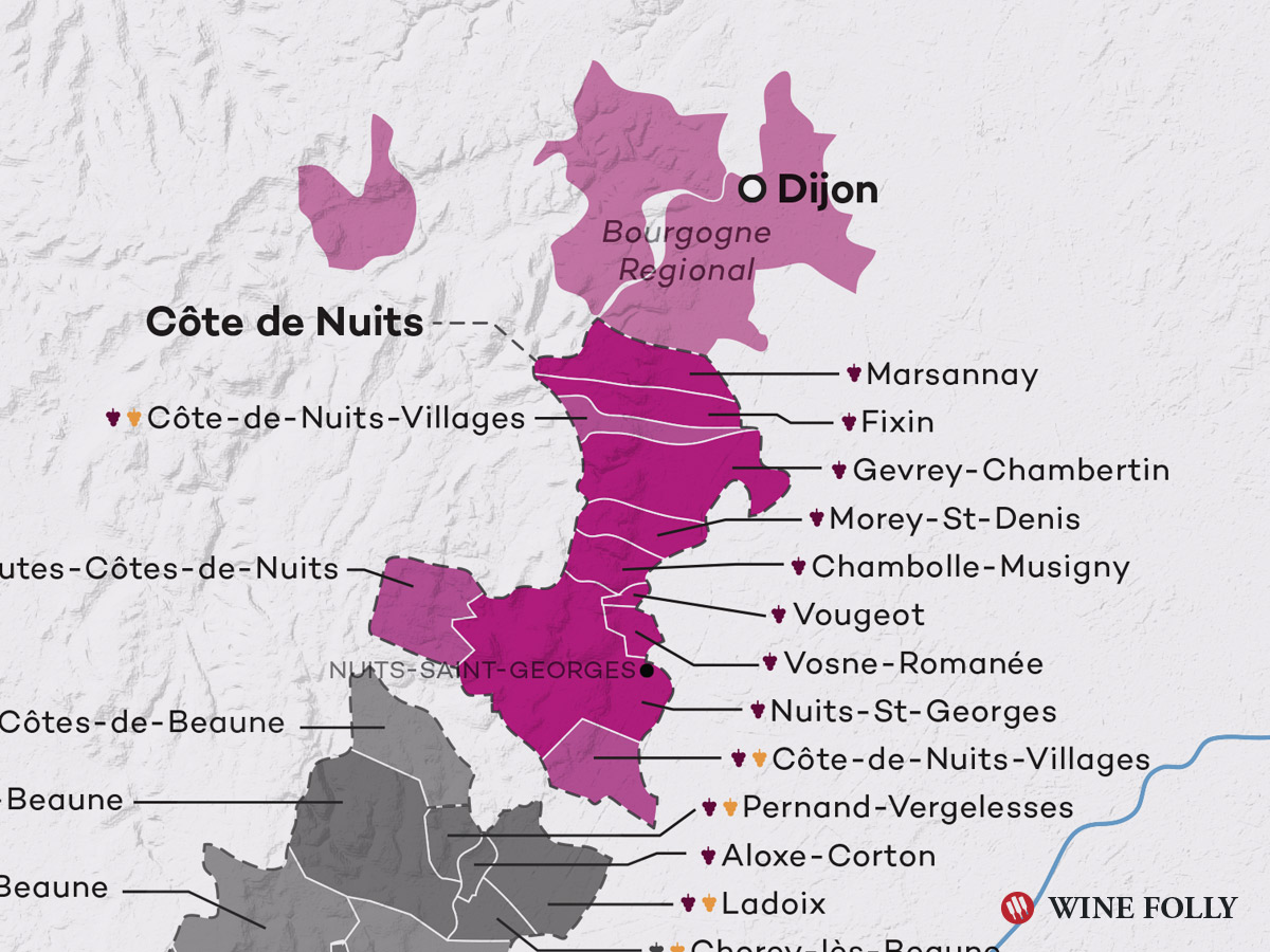 burgundy wine region map