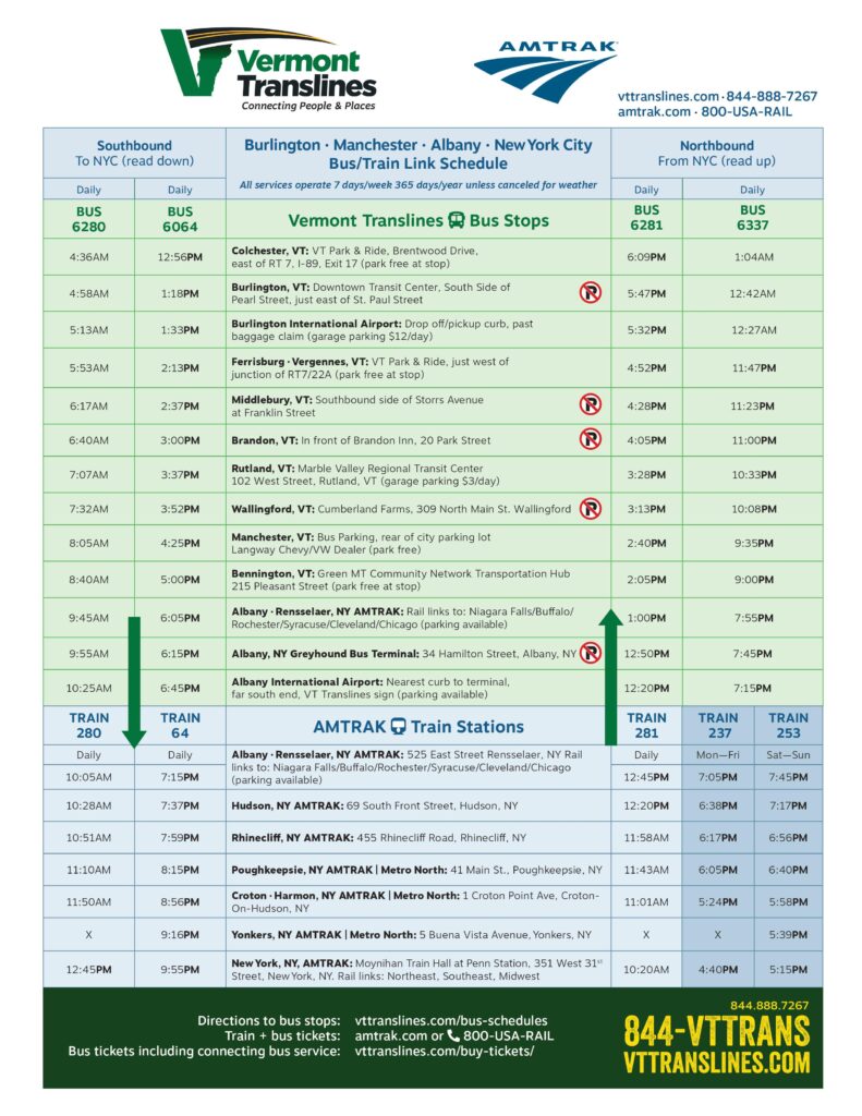 burlington vt bus schedule