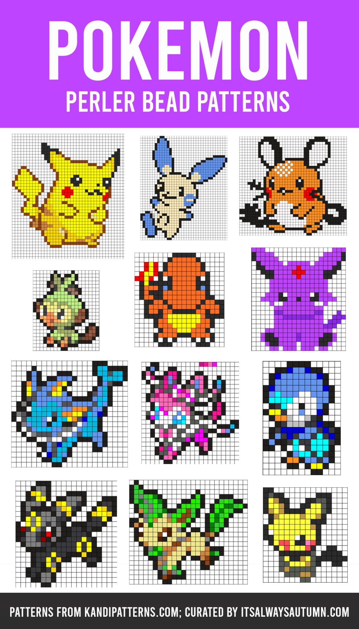 facil hama beads pokémon