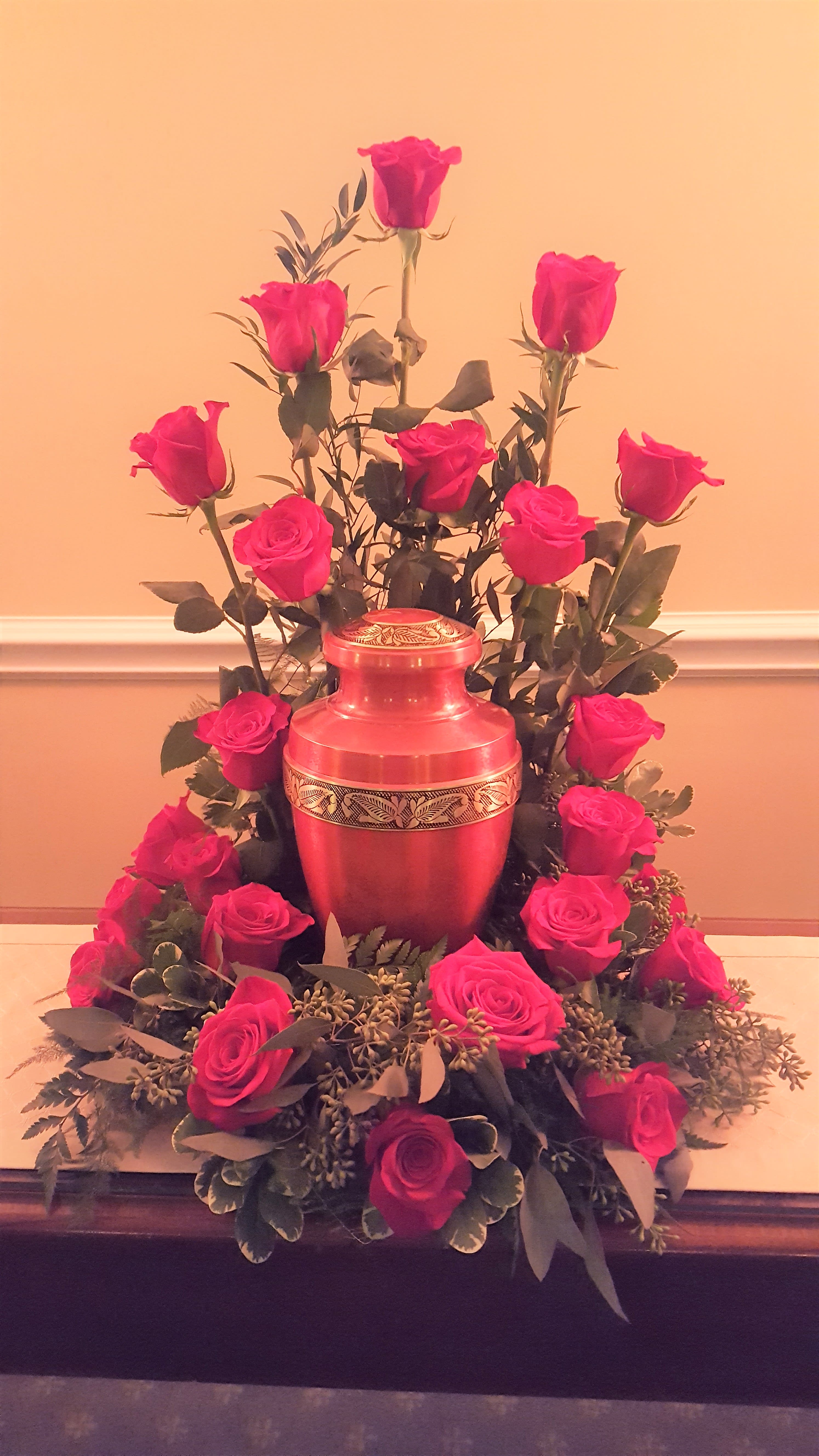 memorial table for funeral