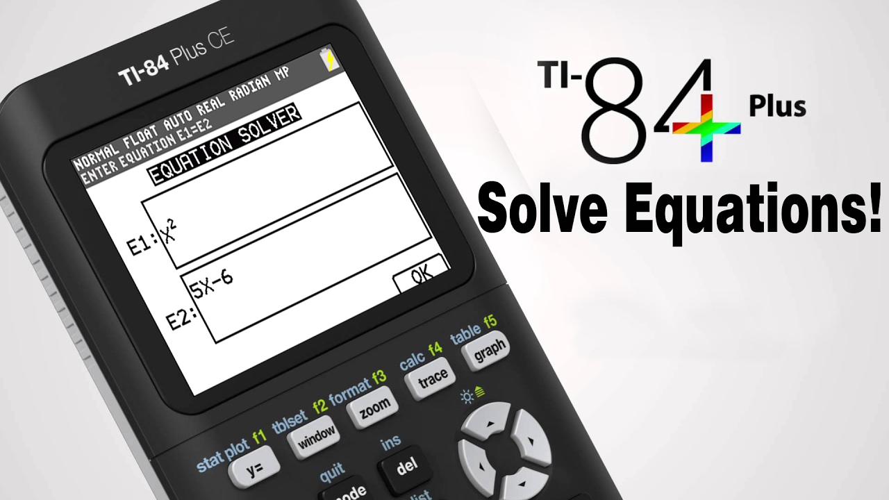 how to solve equations on ti 84 plus ce