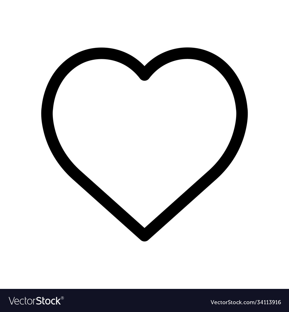 heart outline vector