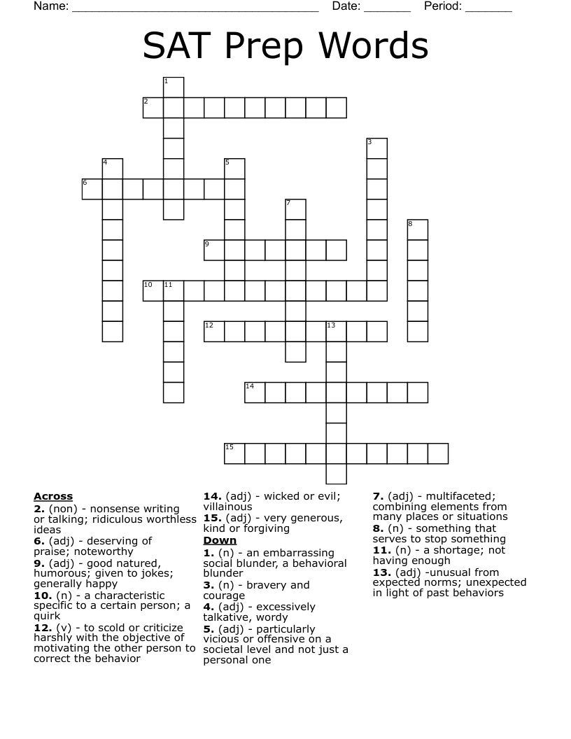 pretentious nonsense crossword