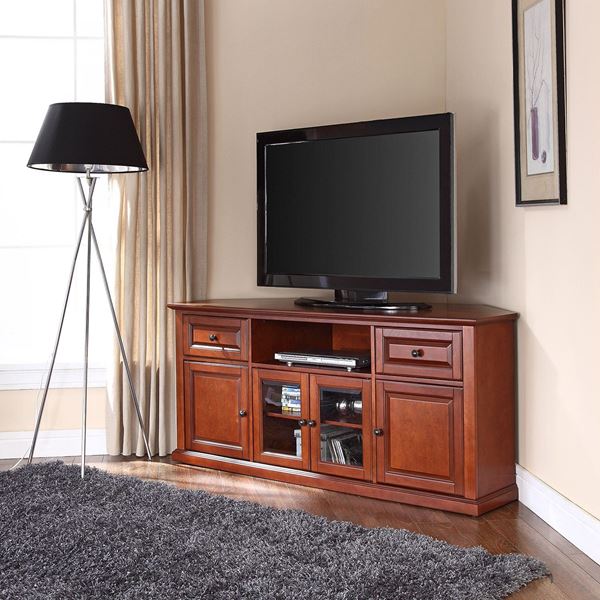 cherry corner tv stand