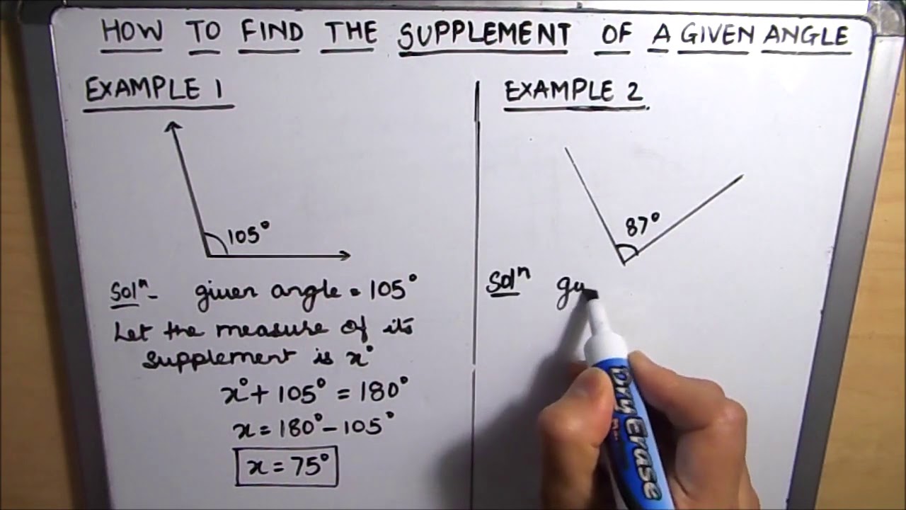 the supplement of an angle