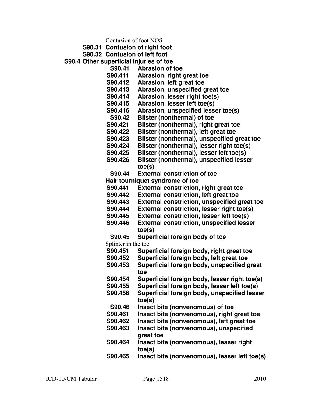 abrasion icd 10