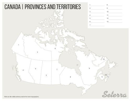 blank canada map quiz