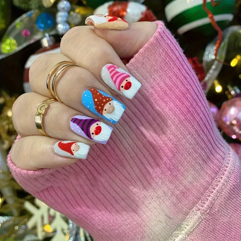 uñas navideñas para niñas