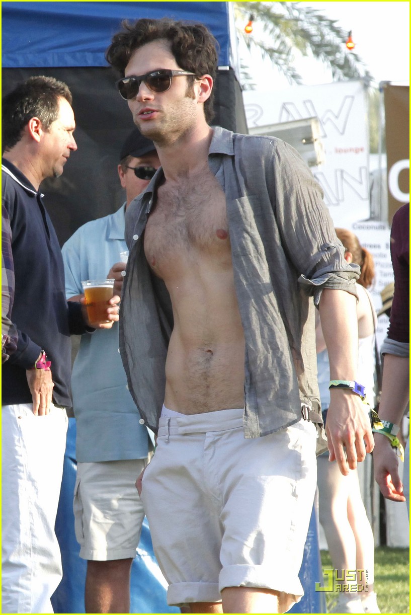 penn badgley shirtless