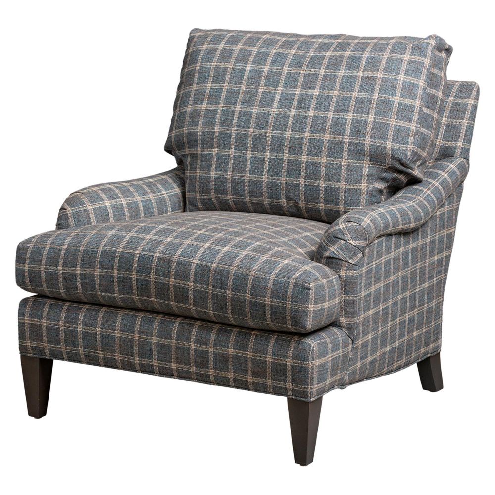 plaid club chair