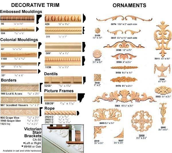 decorative wood trim molding