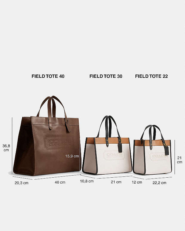 coach tote bag size